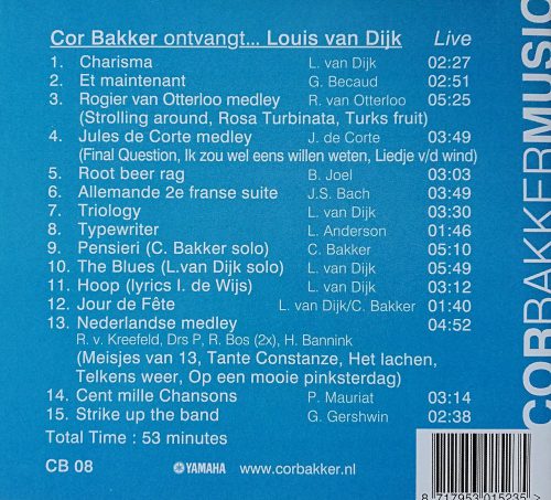 CD Cor Bakker ontvangt.. Louis van Dijk - Afbeelding 2