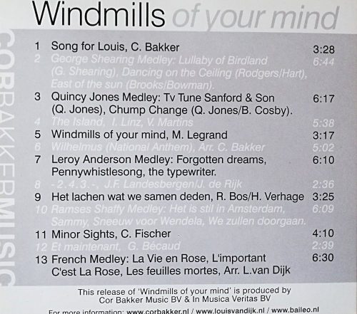 CD Cor Bakker – Windmills of your mind (met Louis van Dijk) - Afbeelding 2